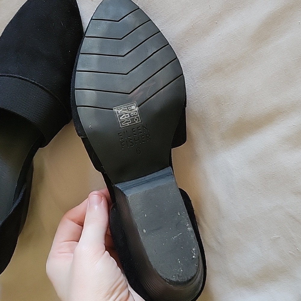 Eileen Fisher Black Hilly Wedge d'Orsay Pumps Size 6 - Picture 4 of 6